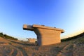 Bridge pier in construction site Royalty Free Stock Photo