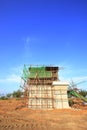 Bridge pier in construction site Royalty Free Stock Photo