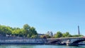 Bridge Pont des Invalides and Alexandre III in Paris over Eiffel Royalty Free Stock Photo