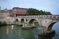 Bridge Ponte Sisto at evening in Rome