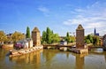 Bridge Ponts Couverts in Strasbourg city, Alsace, France Royalty Free Stock Photo