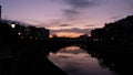 Bridge on porsuk river at night. Royalty Free Stock Photo