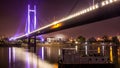 Bridge reflection in the river Royalty Free Stock Photo