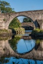 Bridge reflection in Stirling, Scotland highlands Royalty Free Stock Photo