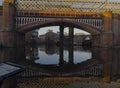 Bridge Reflections at Castlefield Manchester Royalty Free Stock Photo