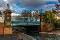 Bridge on the Regent`s Canal in Little Venice in London Royalty Free Stock Photo