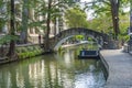 Bridge Restaurants Sidewalks Toursits Reflection River Walk San Antonio Texas