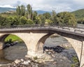 Bridge in riiver Segre Royalty Free Stock Photo