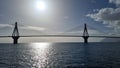 bridge of rio antirio in patra greece Royalty Free Stock Photo