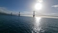 bridge of rio antirio in patra greece Royalty Free Stock Photo