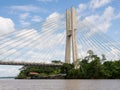 Bridge on the Rio Napo, near Coca, Ecuador Royalty Free Stock Photo