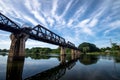 Bridge River Kwai at Kanchanaburi Royalty Free Stock Photo