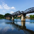 Bridge River Kwai, Kanchanaburi, Thailand Royalty Free Stock Photo