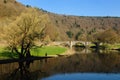 Bridge and river landscape in Bouillon Royalty Free Stock Photo