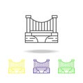 Bridge, river, landscape colored icon. Can be used for web, logo, mobile app, UI, UX