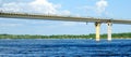 Bridge on the river Volga, Russia Royalty Free Stock Photo