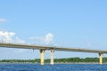 Bridge on the river Volga, Russia Royalty Free Stock Photo