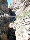 Bridge and Rockscape in gorge in El Chorro