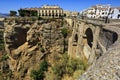 Bridge of Ronda, one of the most famous white villages of Malaga, Andalusia, Spain. Royalty Free Stock Photo