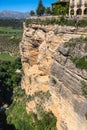 Bridge of Ronda, one of the most famous white villages of Malaga, Andalusia, Spain Royalty Free Stock Photo