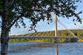 Bridge in Rovaniemi, day, summer, blue sky and clouds