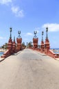 The bridge in Royal Park of El Montazah palace in Alexandria,Egypt. Royalty Free Stock Photo