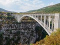 A bridge running over the gorges du Verdon. Royalty Free Stock Photo