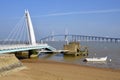 Bridge of Saint Nazaire in France Royalty Free Stock Photo