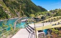 Bridge at Saltos del Petrohue Waterfalls - Los Lagos Region, Chile Royalty Free Stock Photo