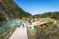 Bridge at Saltos del Petrohue Waterfalls - Los Lagos Region, Chile Royalty Free Stock Photo