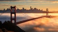 bridge san francisco morning Royalty Free Stock Photo