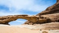 Bridge sandstone mount in Wadi Rum desert