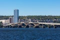 The bridge Saratov Engels The Volga River,