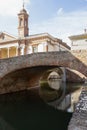 Bridge of Sbirri in Comacchio, Italy Royalty Free Stock Photo