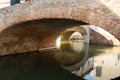 Bridge of Sbirri in Comacchio, Italy Royalty Free Stock Photo