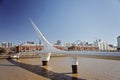 Bridge and scyscrapers in Buenos Aires on a cloudy sky Royalty Free Stock Photo