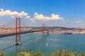 Bridge the sea in Lisbon, capital of Portugal.