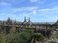Bridge in Selwo Aventure-Estepona-Andalusia Royalty Free Stock Photo