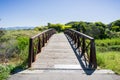 Bridge in Shoreline Park, Mountain View, California Royalty Free Stock Photo