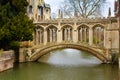 The Bridge of Sighs, Cambridge, UK Royalty Free Stock Photo