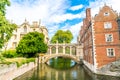 Bridge of Sighs at Cambridge Royalty Free Stock Photo