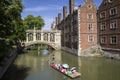 Bridge of Sighs in Cambridge Royalty Free Stock Photo