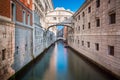 Bridge of Sighs and Doge`s Palace in Venice Italy Royalty Free Stock Photo