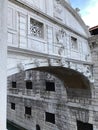 The Bridge of Sighs and Piombi prison at the Doge Palace in the city of Venice, Italy