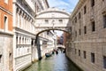 The Bridge of Sighs, a symbol of the city of Venice in Italy Royalty Free Stock Photo