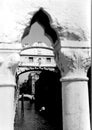 The bridge of sighs in Venice in black and white.