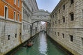 The bridge of sighs in Venice at night, Italy Royalty Free Stock Photo