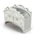 Bridge of Sighs in Venice on white. 3D illustration