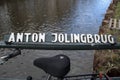 Bridge Sign Anton Jolingbrug At Amsterdam The Netherlands 5-3-2021