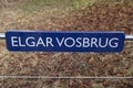 Bridge Sign Elgar Vosbrug At Amsterdam The Netherlands 2019